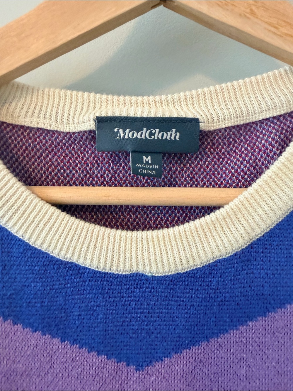ModCloth Nostalgic Bliss Chevron Stripe Short Sleeve Sweater
